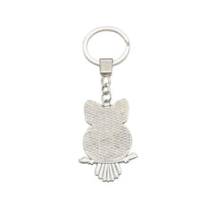 sublimation blank owl metal keyring