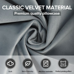 sublimation blank soft velvet cushion cover grey