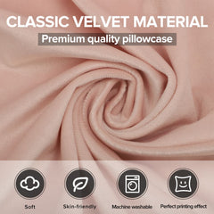 sublimation blank soft velvet cushion cover pink