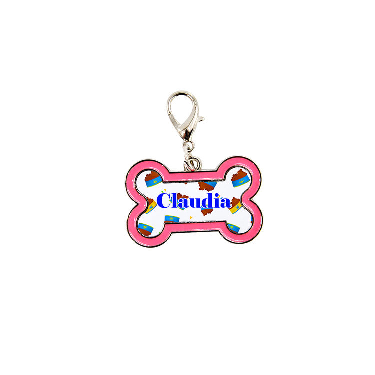 sublimation blank pet tag dog bone print