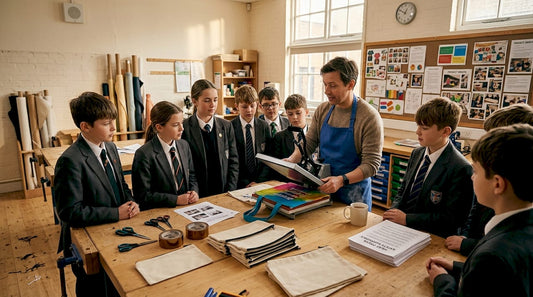 UK classroom students learning sublimation process