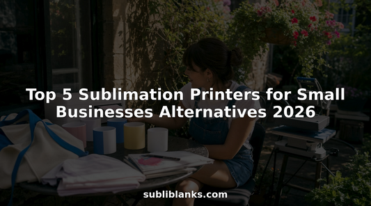 Operator using sublimation printer in home office