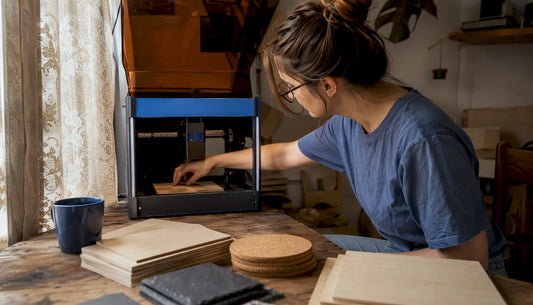 Beginner setting up laser engraving machine