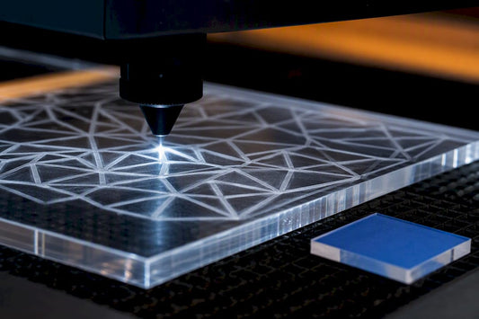 Laser engraving frosted acrylic surface