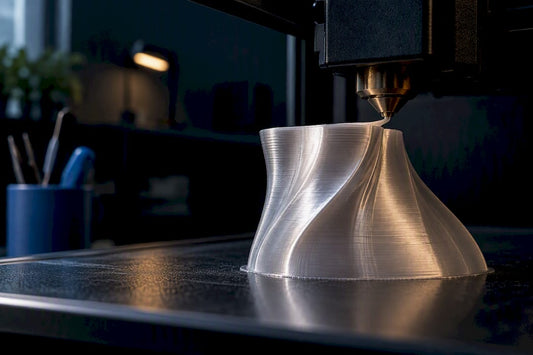 Glossy silk PLA print under nozzle