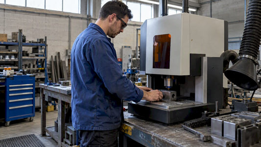 Technician laser marking stainless steel