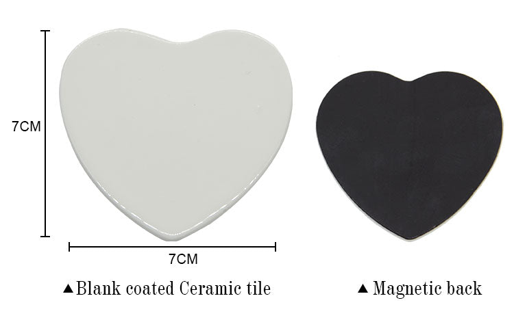 Ceramic Heart Fridge Magnet