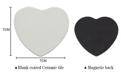 Ceramic Heart Fridge Magnet