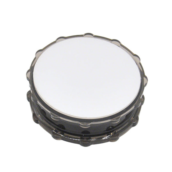 Plastic Herb Grinder Sublimation Blank in black with a 75mm acrylic body and white printable top, ideal for custom herb grinder designs and gifts.