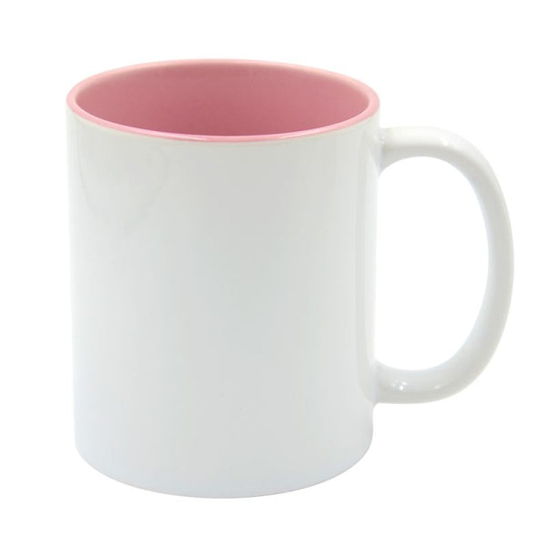 11oz Dino Plus Sublimation Two Tone Ceramic Mug-Pink