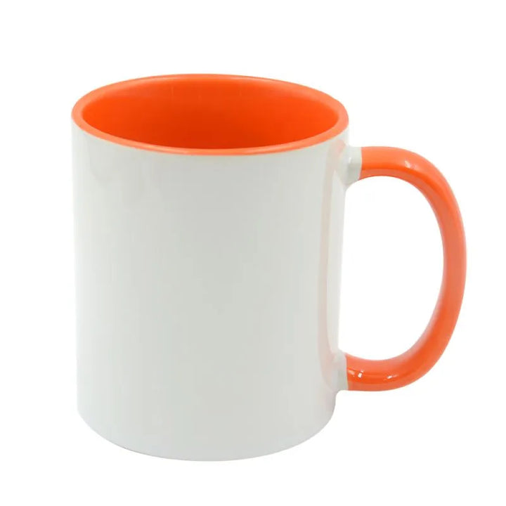 sublimation 11oz Inner and Handle Colour Mug - Orange