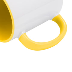 11oz Inner and Handle Colour Mug-Yellow – SubliBlanks Ltd