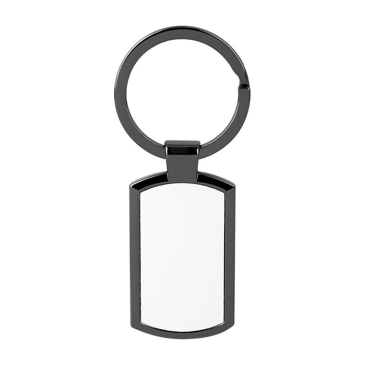 Sublimation blank smoked black oblong keyring