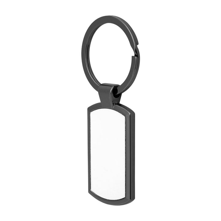 Sublimation blank smoked black oblong keyring