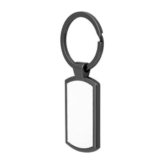 Sublimation blank smoked black oblong keyring