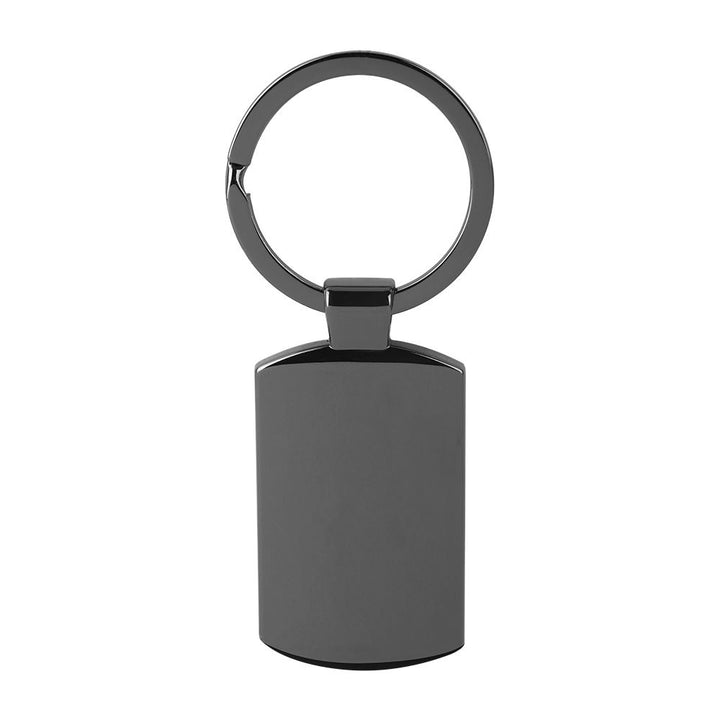 Sublimation blank smoked black oblong keyring