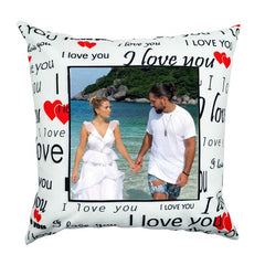 Linen - I love You Cushion Cover - 40 x 40 cm