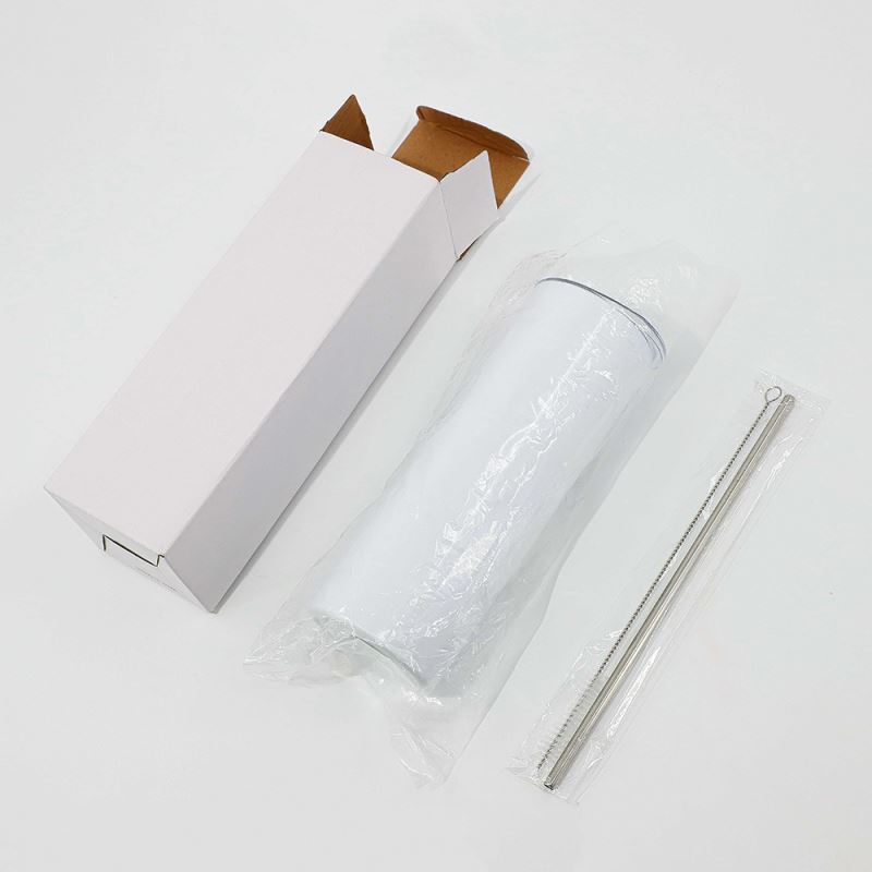 20OZ  Stainless Steel Tumbler -Glossy White