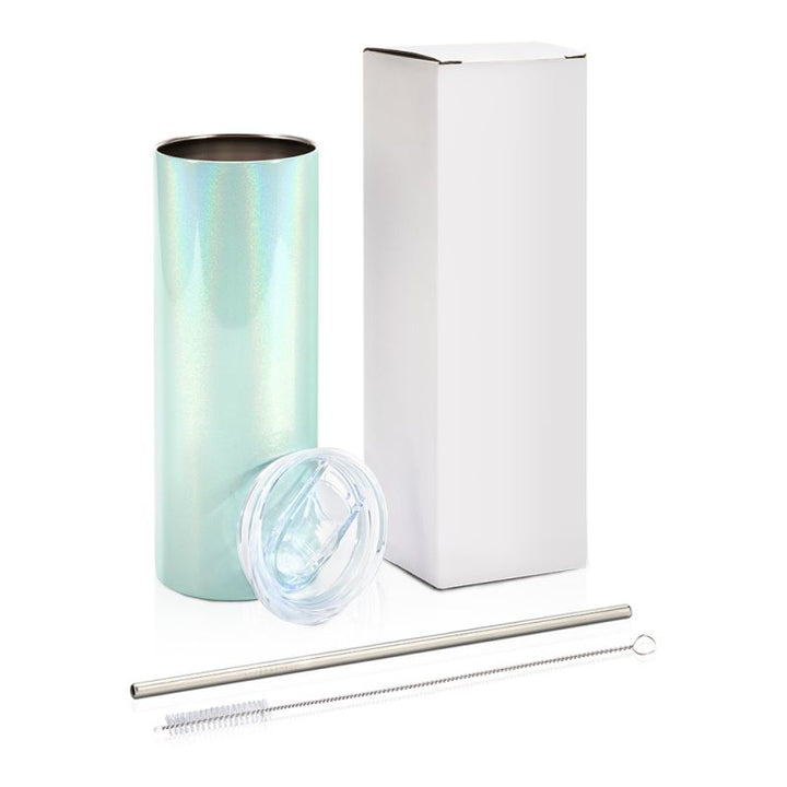 20oz Stainless Steel Tumbler - Mint Green Sparkle