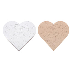 23pcs - MDF Heart Jigsaw