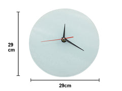 29cm Round Toughened Glass Clock