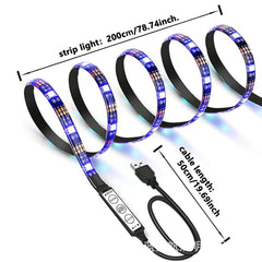 USB RGB LED Strip Light (3-Button Control)