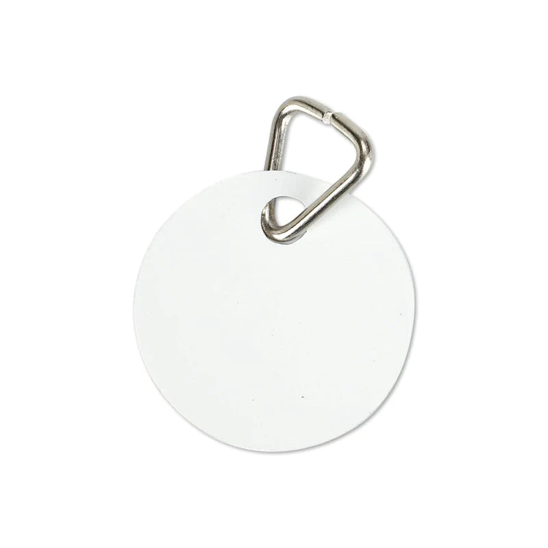 Compact Tag Round Aluminium Pet Tag Double Side Printable Round Shape – SubliBlanks Ltd