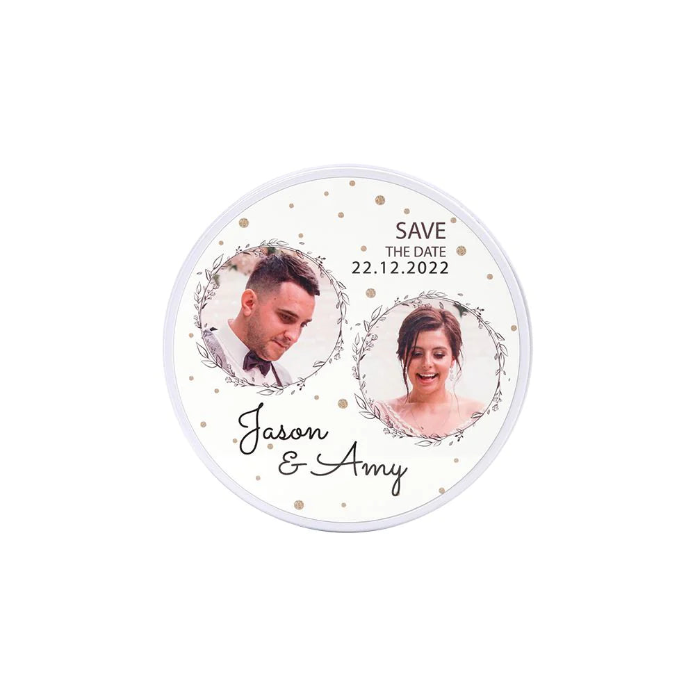 round sublimation metal tin