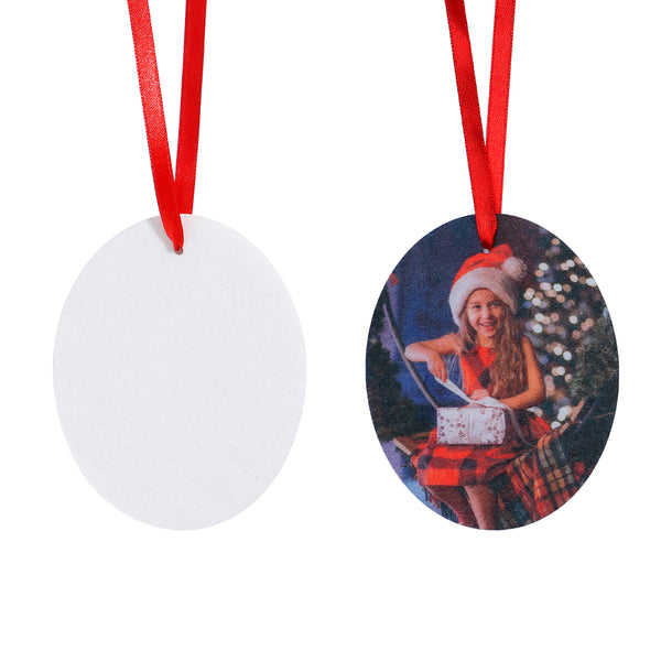 Felt Hanging Ornament - Oval 80 x 100mm Pack Of 10