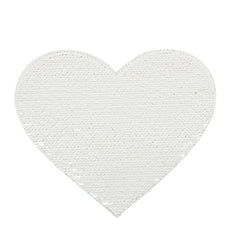 sublimation Black & White Sequin Transfer Heart Shape