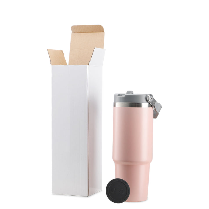 30OZ Stainless Steel Tumbler with Handle Pink Matte