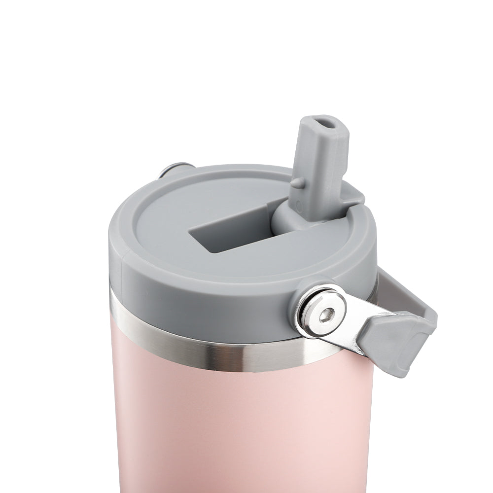 30OZ Stainless Steel Tumbler with Handle Pink Matte