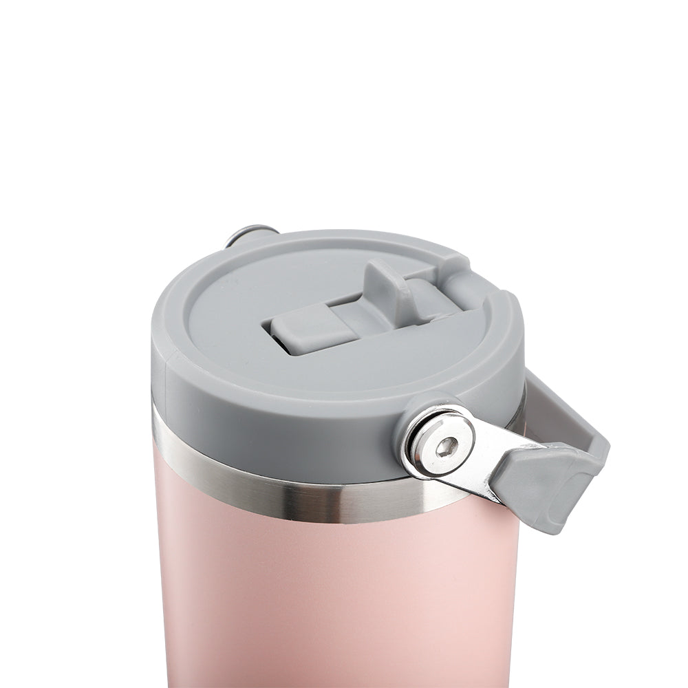 30OZ Stainless Steel Tumbler with Handle Pink Matte