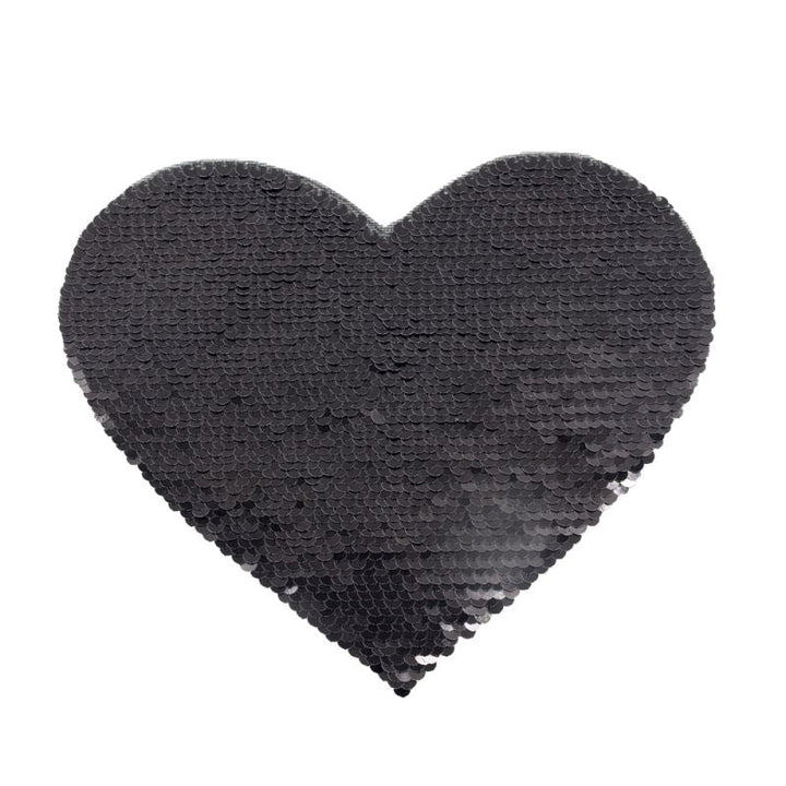 sublimation Black & White Sequin Transfer Heart Shape