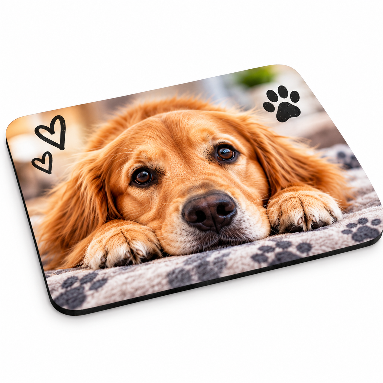 Fabric mouse pad with 3mm black rubber base