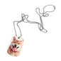 Sublimation blank dog tag necklace with custom dog photo, ideal for laser engraving