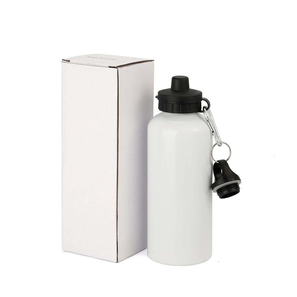 Aluminium Water Bottle 500ml White sublimation blanks