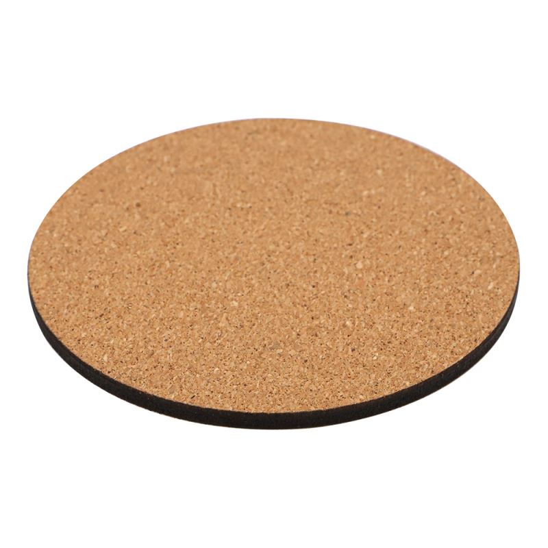 Round MDF Cork Backed Coaster