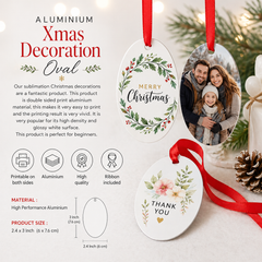Aluminium Decoration - Double Sided - Oval