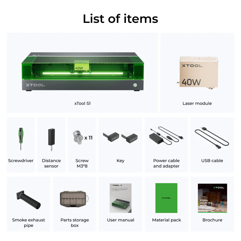 xTool S1 40W Basic Kit - Basic Bundle