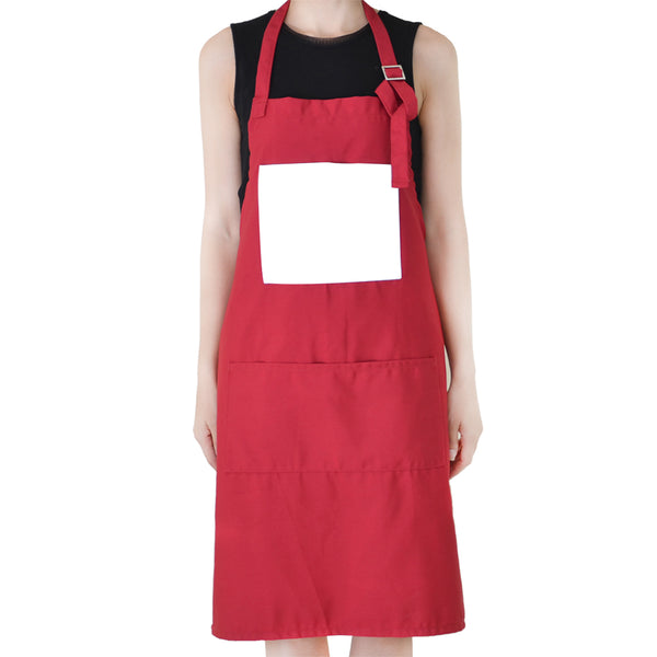 Adult Apron With Pocket - Red