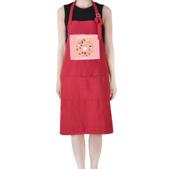 Adult Apron With Pocket - Red