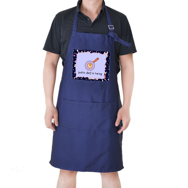 Adult Apron with Pocket - Blue