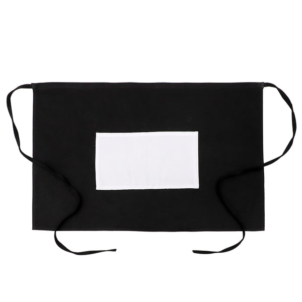 Adult Waist Apron with Pocket - Black