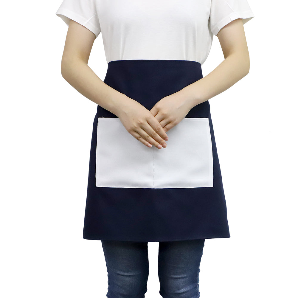 Adult Waist Apron with Pocket - Blue