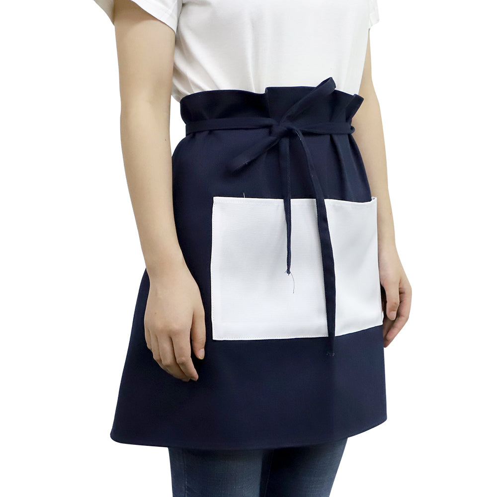Adult Waist Apron with Pocket - Blue