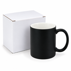 11oz Colour Changing Matte Mug Black + Gift box