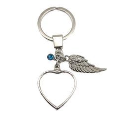 Memorial Urn Cremation Keychain - Blue Heart