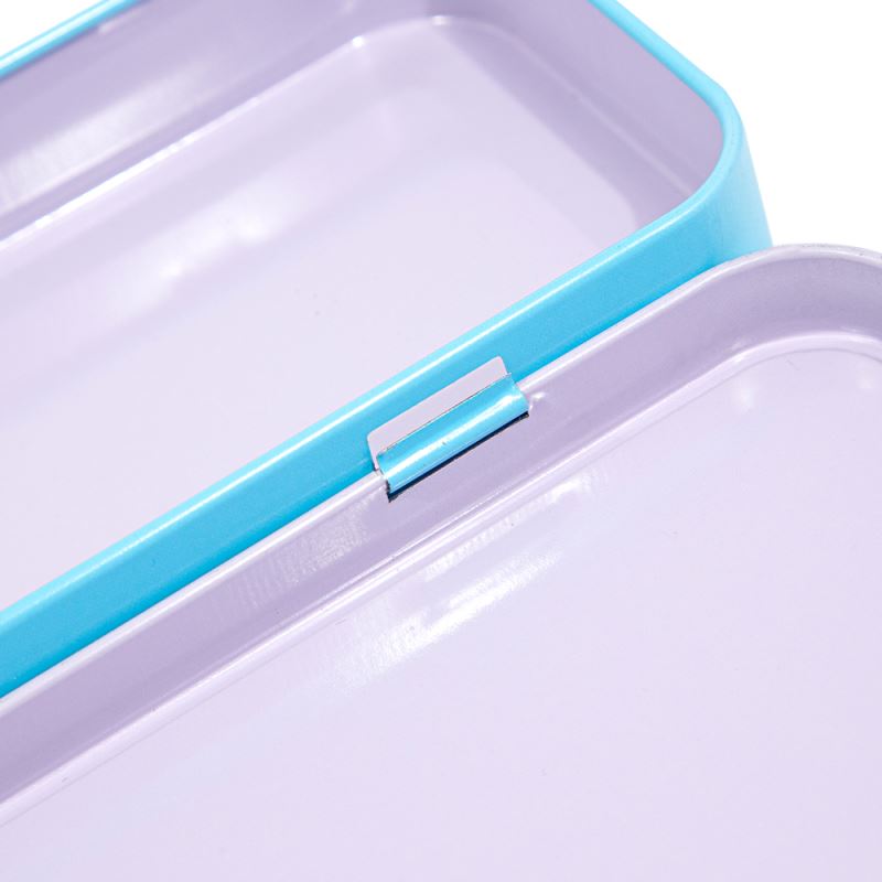 Blue Stationary metal tin