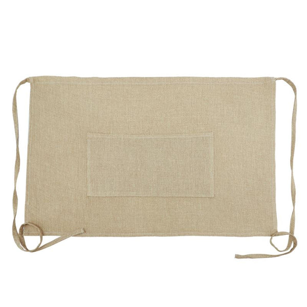 Burlap Adult Waist Apron With Pocket